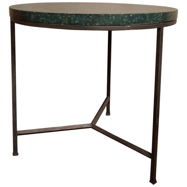 serpentine marmeren bijzettafeltje rond - Afbeelding 9