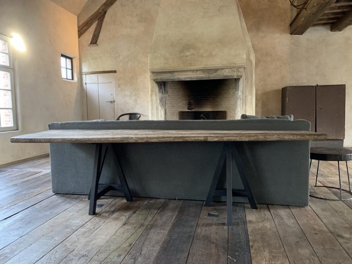 VERKOCHT grote oude notenhouten console sidetable - Afbeelding 2