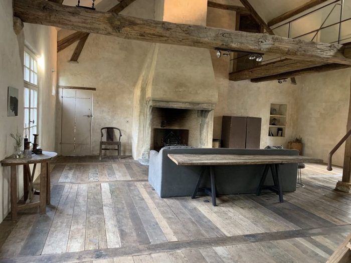 VERKOCHT grote oude notenhouten console sidetable - Afbeelding 3