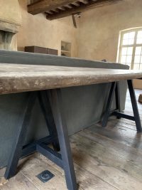 VERKOCHT grote oude notenhouten console sidetable - Afbeelding 7