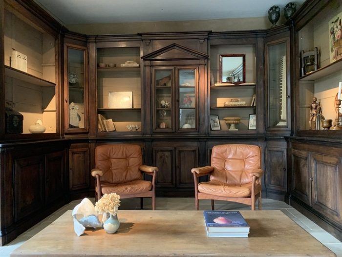 midcentury lederen fauteuil - Afbeelding 3
