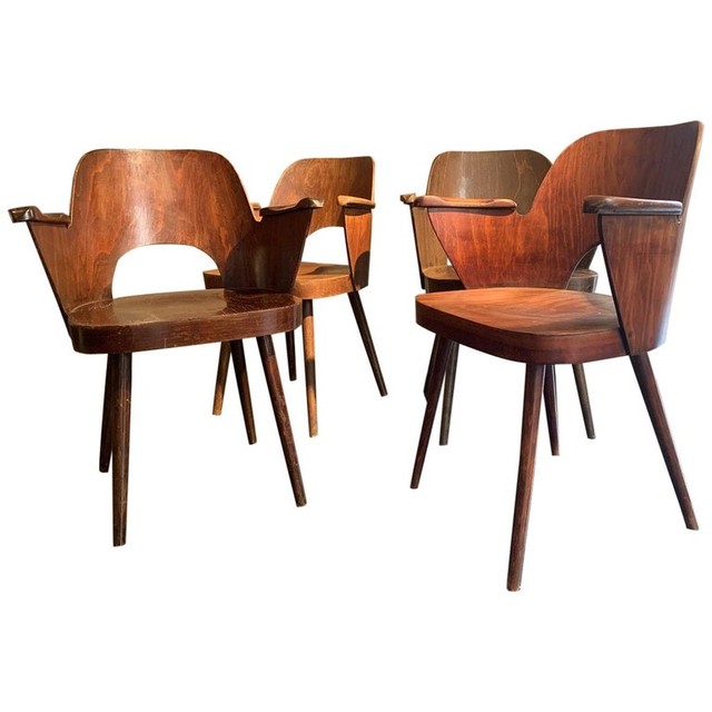 lubomir hofmann fauteuil voor ton 1960 midcentury - Afbeelding 8