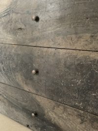 SOLD Marble Plaster Walnut cube sidetable - Afbeelding 5