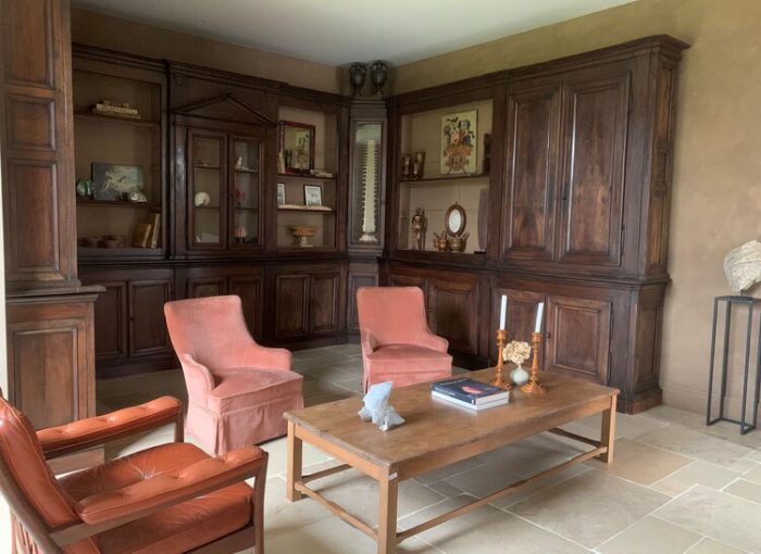 Bibliotheekpanelen van Italiaans notenhout - Afbeelding 3