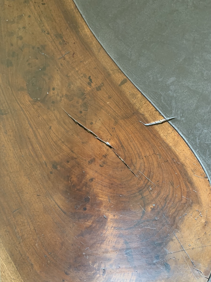 Luna Salontafel Old Walnut, ijzer en marmer gips - Afbeelding 12