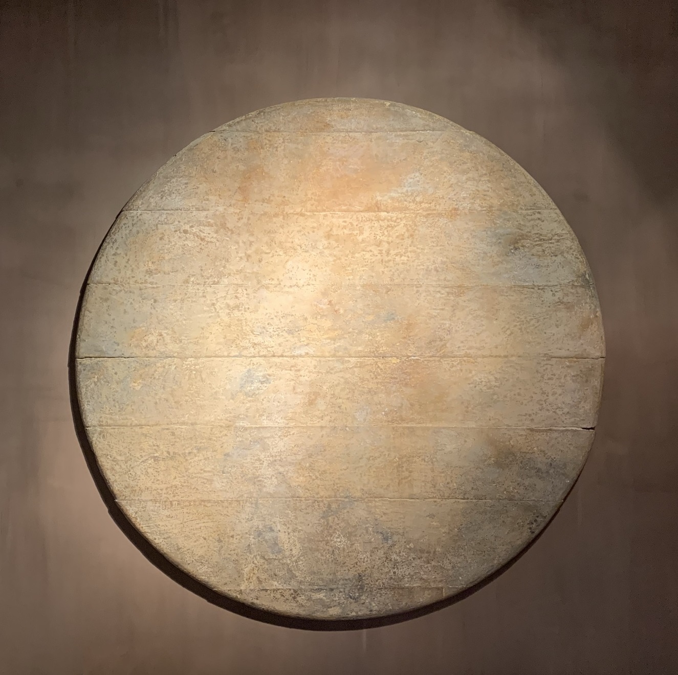 SOLD Rond schilderij 19e eeuws paneel - Afbeelding 10