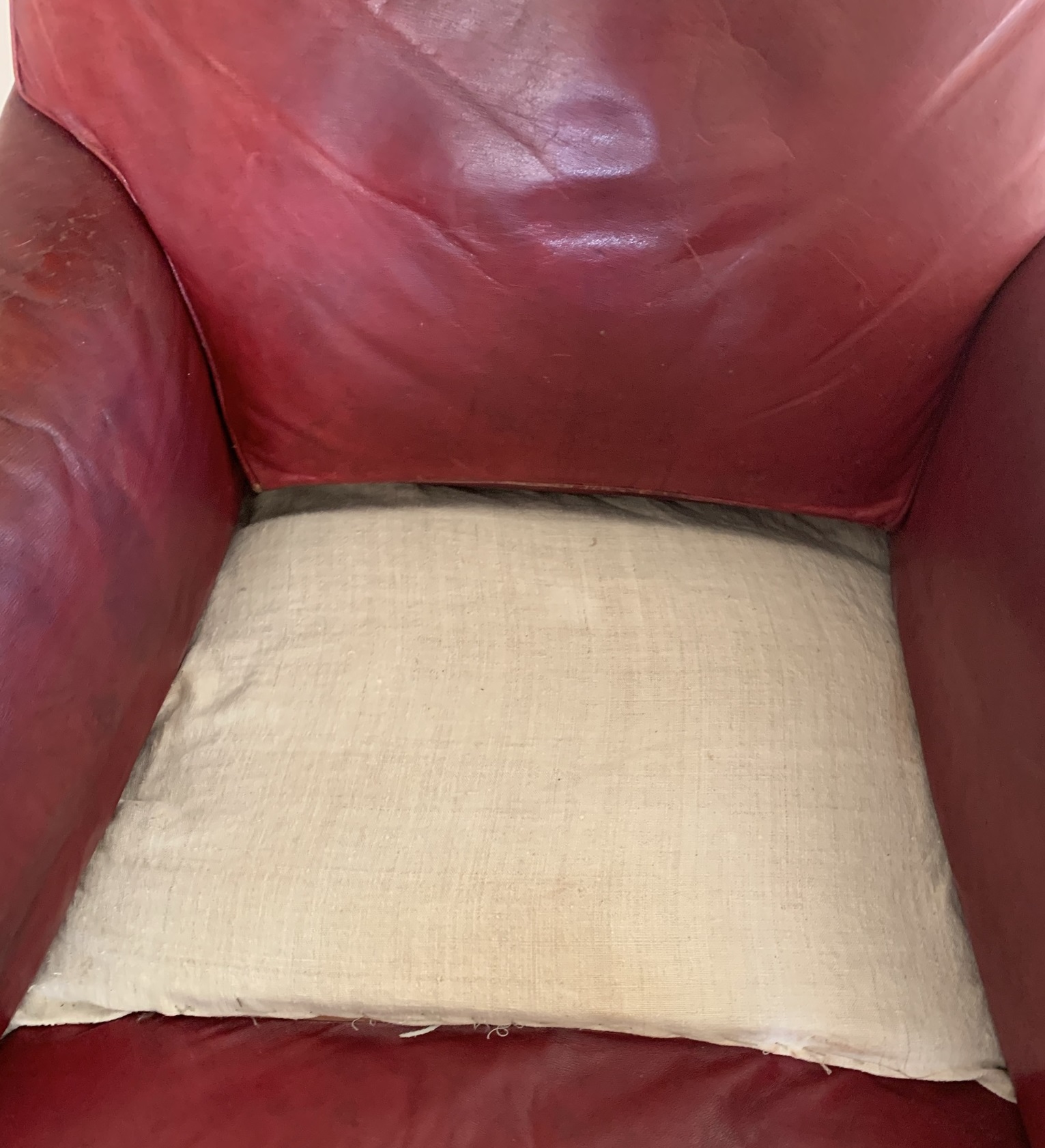 Lederen clubfauteuil uit het begin van de 20e eeuw - Afbeelding 6