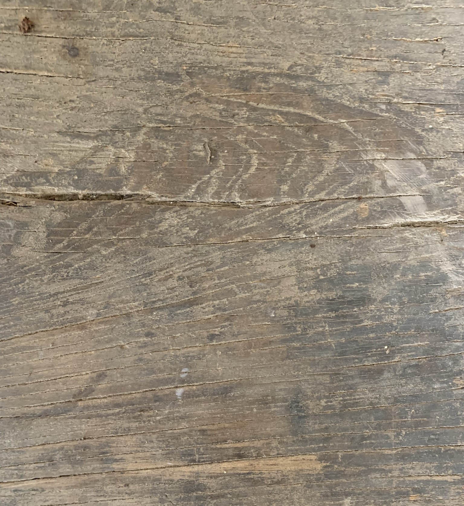 Grote console bijzettafel met 19e eeuws blad en onderstellen - Afbeelding 13